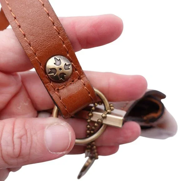 LN Patricia Nash Veneto Leather Crossbody Bag Mini Brown Heritage Collection - Picture 14 of 14